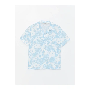 Desenli Kısa Kollu Erkek Çocuk Gömlek