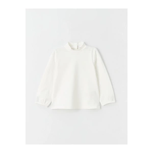 Dik Yaka Basic Kız Bebek Tişört