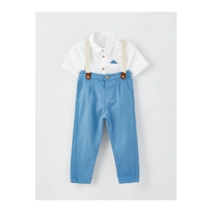 Gömlek Yaka Kısa Kollu Erkek Bebek 3lü Takım