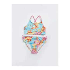 Hızlı Kuruyan Baskılı Kız Çocuk Bikini