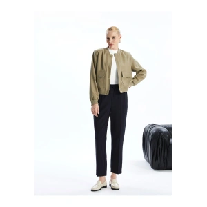 Kadin Beli Lastikli Duz Pantolon - W44378Z8