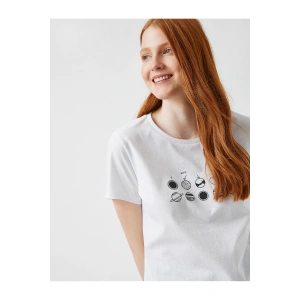 Kadın Ekru T-Shirt 2SAL10251IK