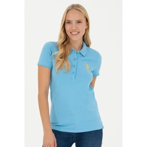 Kadın Turkuaz Basic Polo Yaka Tişört