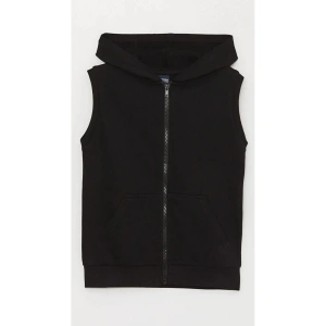 Kapüşonlu Basic Erkek Çocuk Fermuarlı Yelek