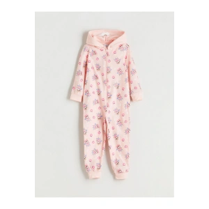Kapüşonlu Desenli Polar Kız Çocuk Uyku Tulumu (W5)