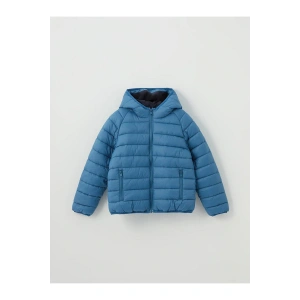 Kapüşonlu Erkek Çocuk Şişme Mont