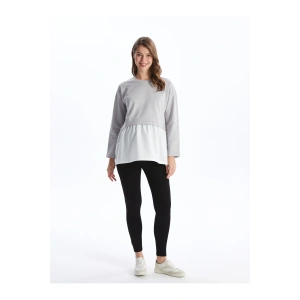 Karın Panelli Beli Lastikli Düz Hamile Tayt