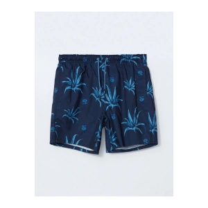 Kısa Boy Desenli Erkek Deniz Şortu