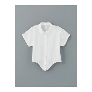 Kısa Kollu Basic Kız Çocuk Gömlek (S5)