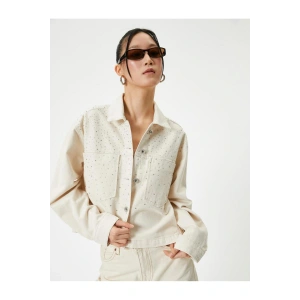 Kot Ceket Rahat Kalıp Aplike Çift Cepli Gömlek Yaka