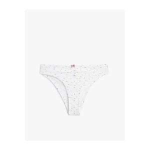 Kurdele Detaylı Rahat Kalıp Pamuklu Desenli Brazilian Külot (AW 25)