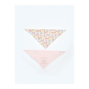 LCW baby Baskılı Kız Bebek Mama Önlüğü 2li