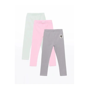 LCW baby Beli Lastikli Basic Kız Bebek Tayt 3lü