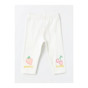 LCW baby Beli Lastikli Baskılı Kız Bebek Tayt