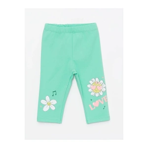 LCW baby Beli Lastikli Baskılı Kız Bebek Tayt