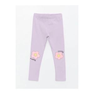 LCW baby Beli Lastikli Çiçekli Kız Bebek Tayt