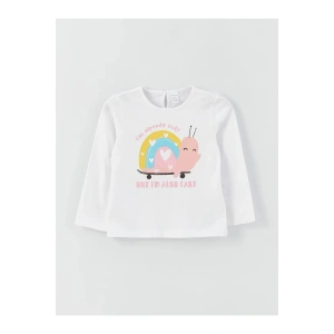 Lcw Baby Bisiklet Yaka Baskılı Kız Bebek Tişört