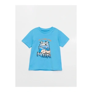 Lcw Baby Bisiklet Yaka Kısa Kollu Baskılı Erkek Bebek Tişört