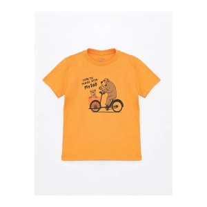 LCW baby Bisiklet Yaka Kısa Kollu Erkek Bebek Tişört