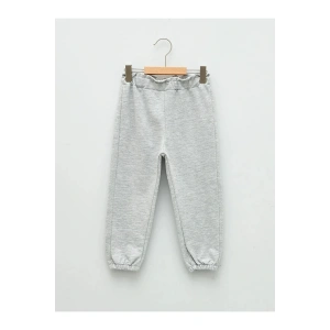 LCW baby Gri Beli Lastikli Basic Kız Bebek Eşofman Alt