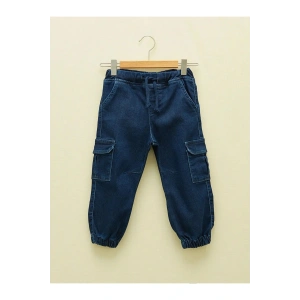 Lcw Baby İndigo Beli Lastikli Basic Erkek Bebek Jogger Jean Pantolon