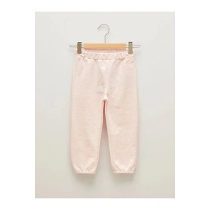 LCW baby Pembe Beli Lastikli Basic Kız Bebek Jogger Eşofman Alt