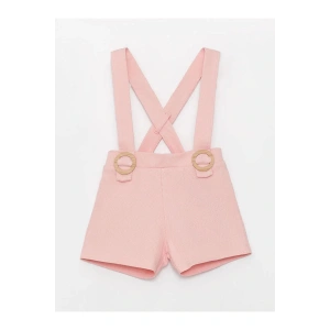 LCW baby Pembe Beli Lastikli Kız Bebek Şort