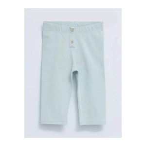 LCW baby Turkuaz Beli Lastikli Basic Pamuklu Kız Bebek Tayt