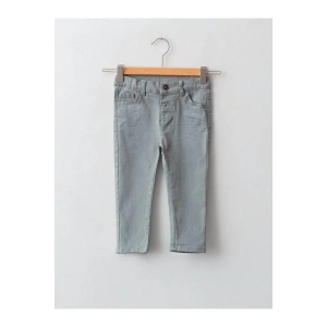 LCW baby Yeşil Skinny Fit Basic Erkek Bebek Pantolon