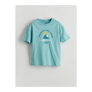 LCW Bisiklet Yaka Baskılı Erkek Çocuk Tişört