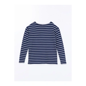 LCW Bisiklet Yaka Çizgili Kadın Tişört