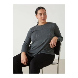 LCW Bisiklet Yaka Desenli Kadın Bluz