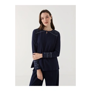 LCW Bisiklet Yaka Desenli Kadın Bluz