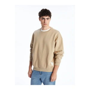 Lcw Bisiklet Yaka Uzun Kollu Baskılı Erkek Sweatshirt