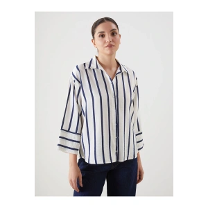 LCW Çizgili Oversize Kadın Gömlek