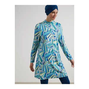 LCW DREAM Dik Yaka Desenli Kadın Tesettür Mayo Takımı (S5)