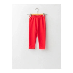 LCW ECO Kırmızı Beli Lastikli Basic Kız Bebek Tayt