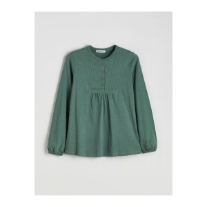 LCW Grace Bisiklet Yaka Nakışlı Bluz (W5)