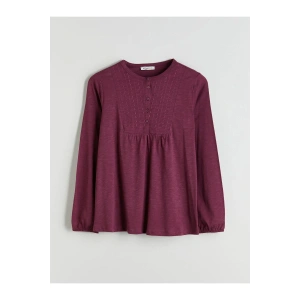 LCW Grace Bisiklet Yaka Nakışlı Bluz (W5)