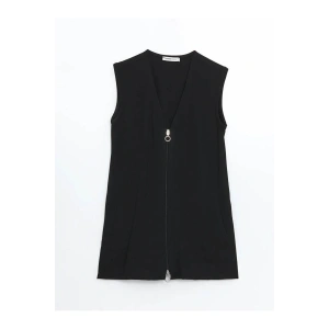 LCW Grace Siyah V Yaka Kadın Yelek