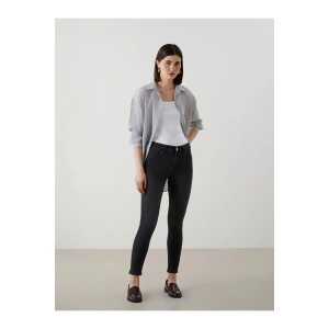 LCW Jeans Gri Mercury Skinny Fit Kadın Jean Pantolon