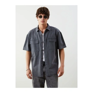 LCW Jeans Rahat Kalıp Kısa Kollu Erkek Jean Gömlek