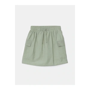 LCW Kids Açık Haki Beli Lastikli Kız Çocuk Kargo Etek