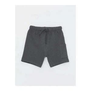 LCW Kids Antrasit Beli Lastikli Basic Erkek Bebek Şort