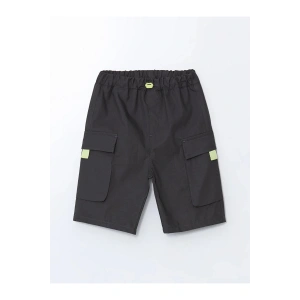 LCW Kids Antrasit Beli Lastikli Cepli Erkek Çocuk Şort