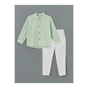 LCW Kids Basic Erkek Çocuk Gömlek ve Pantolon 2li