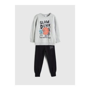 LCW Kids Baskılı Erkek Çocuk Sweatshirt ve Eşofman Alt 2li