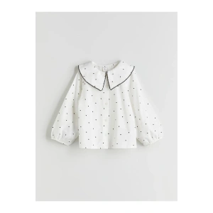 LCW Kids Bebe Yaka Puantiye Kız Çocuk Bluz (W5)