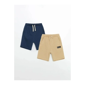 LCW Kids Bej Beli Lastikli Erkek Çocuk Şort 2li
