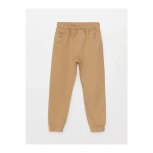 LCW Kids Bej Rahat Kalıp Beli Lastikli Erkek Çocuk Jogger Pantolon
